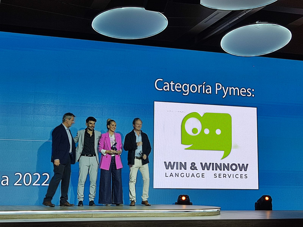 Win & Winnow Language Services receives the IDEA Award for Institutional Excellence