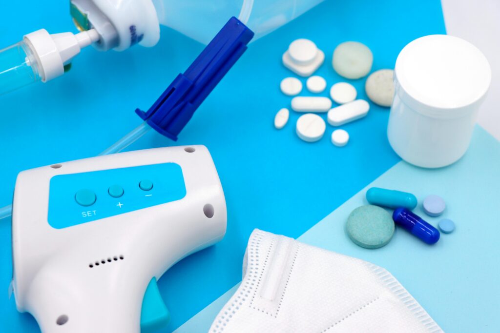 AI Translation for Medical Devices: A layout of medical devices and other pharmaceutical products.