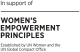 In support of women's empowerment principles badge